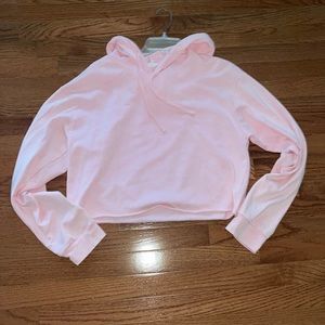 Pink hooded long sleeve